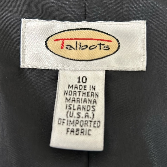 Talbots black one-button blazer, size 10 - Picture 6 of 9